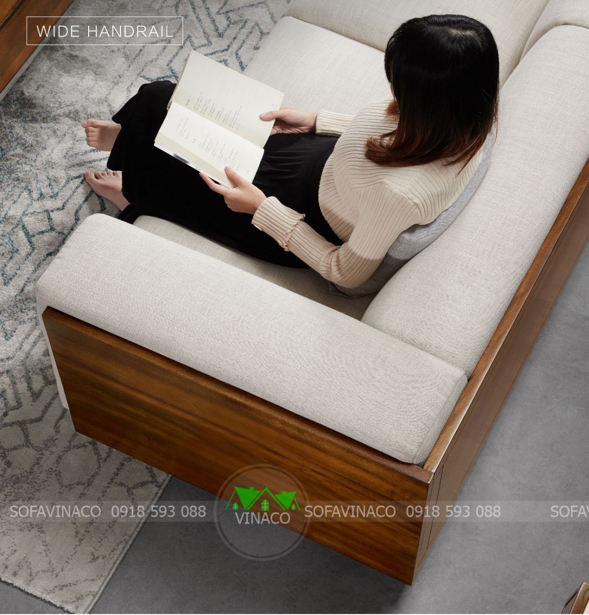 Bộ ghế sofa khung gỗ đặc biệt với đệm mút dày